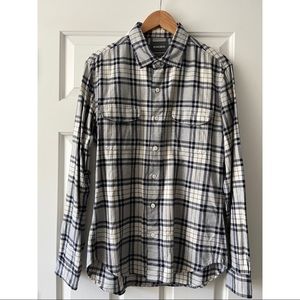 Bonobos Flannel Shirt Medium, Blue Jasper Plaid, Slim fit